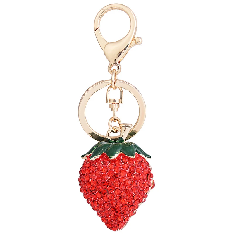 

Red Stylish Metal Creativity Strawberry Car Keychain