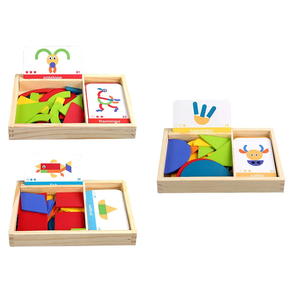 

Puzzle Educational Toys for Children Creative Games Jigsaw Puzzle Learning Kids Developing Wooden Geometric Shape Toys