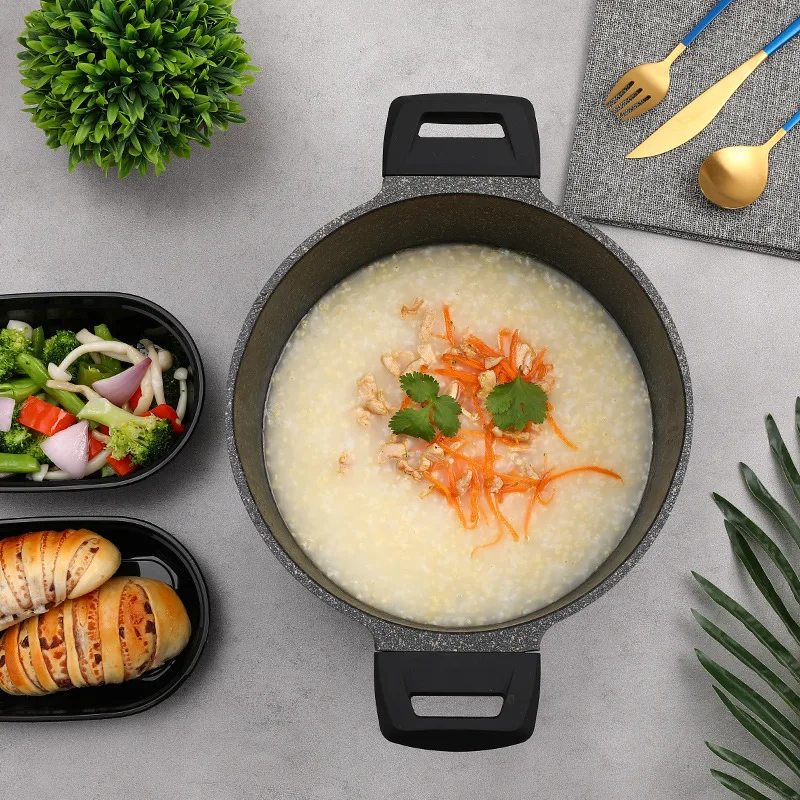 24 см антипригарная Кастрюля для супа и лапши кастрюли для мясного бульона кухонная посуда кухонный кастрюли для готовки и кастрюль машина для завтрака индукционный горшок