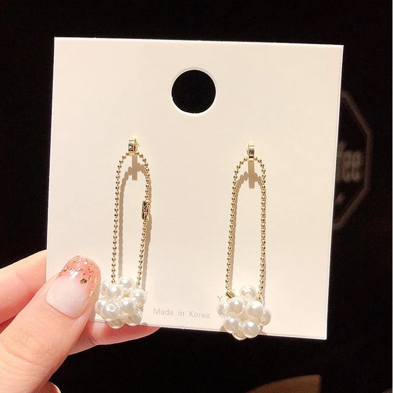 Уникальный дизайн модные простые темпераментные жемчужные шарики Подвесные