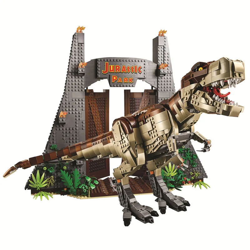 Новый семейный динозавр тираннозавр рекс T. Строительные блоки Rex игрушки для
