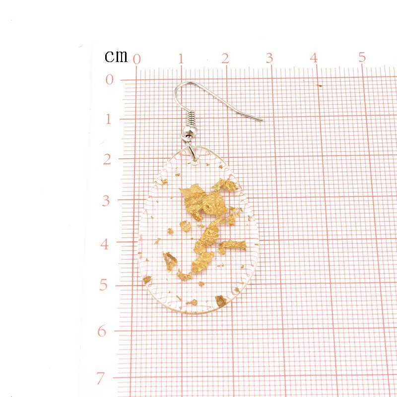 Корейская акриловая ацетатная серьга висячие серьги прозрачные из золотой