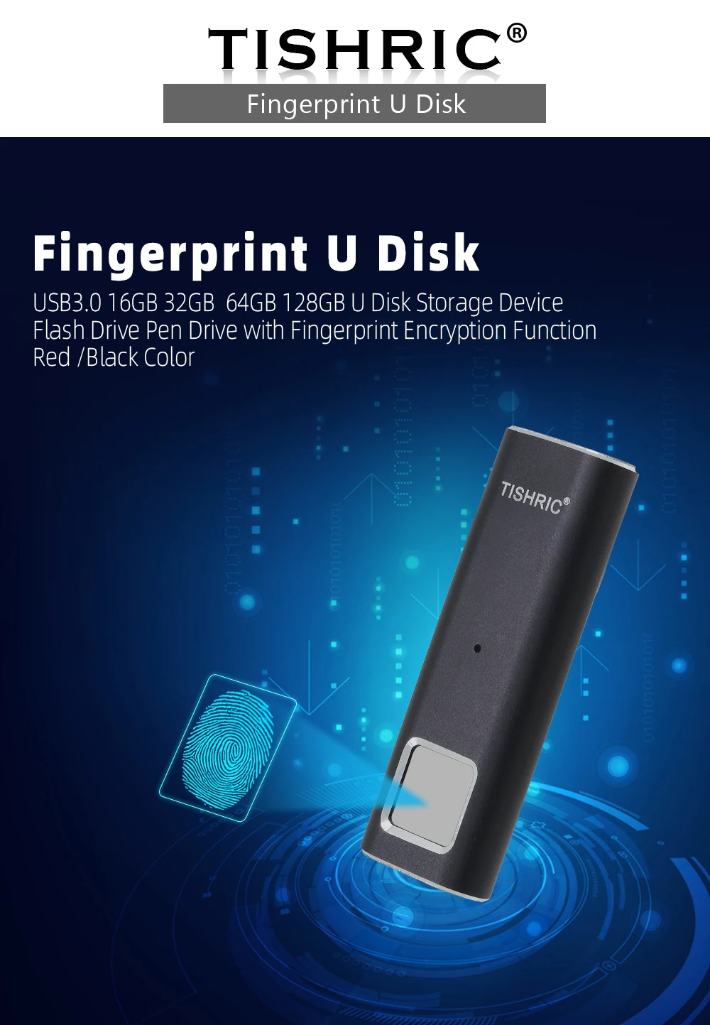 TISHRIC зашифрованный отпечаток пальца USB флеш-накопитель флэш-память Usb накопитель 3,0 флеш-накопитель 128 Гб 64 ГБ 32 ГБ 16 ГБ Usb флеш-накопитель