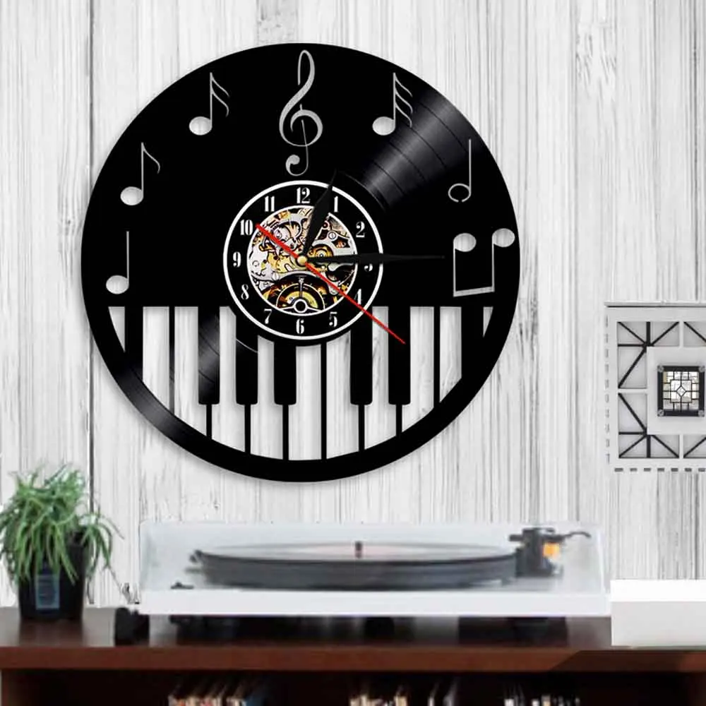 Настенные часы с виниловой пластиной современные настенные украшения ручной