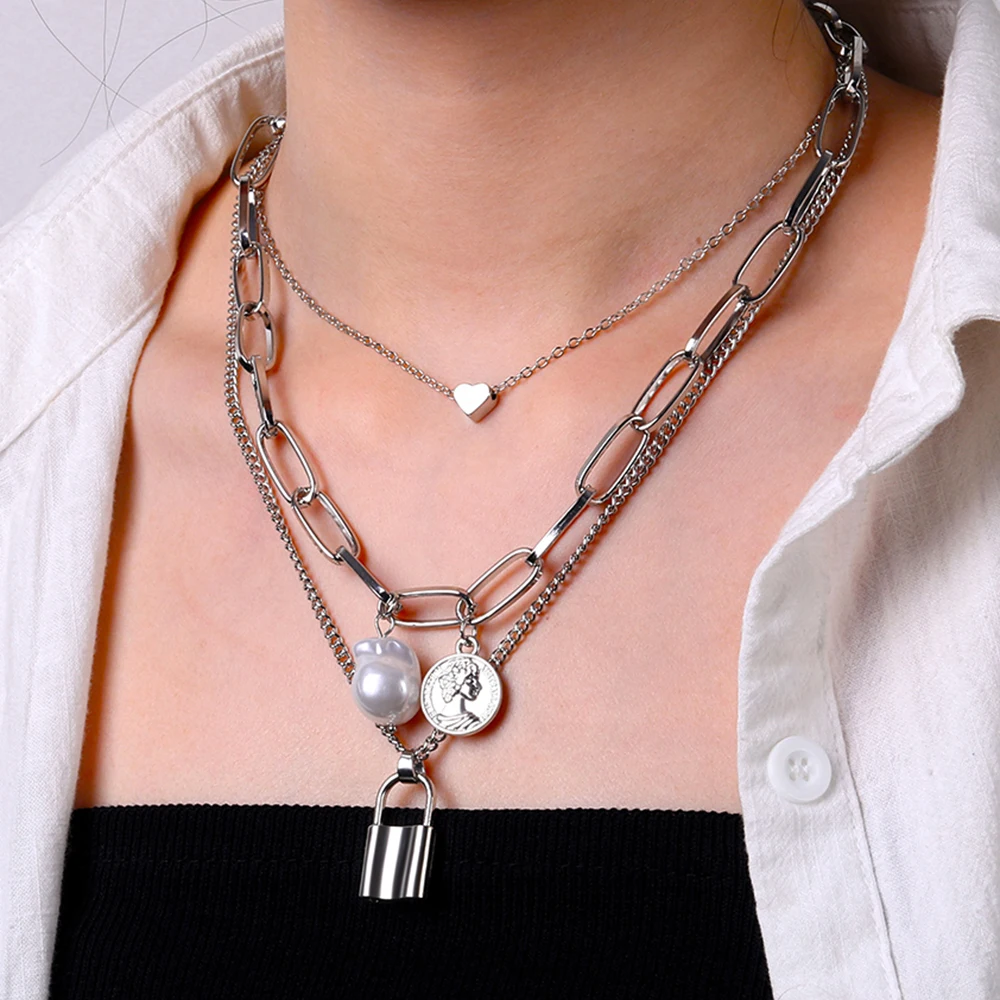 Золотая жемчужная подвеска-монета с портретом женское ретро ожерелье-чокер |