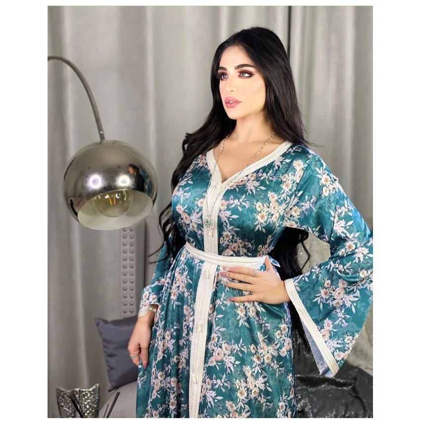 Женское платье с цветочным принтом Ramadam мусульманское кардиган мусульманская