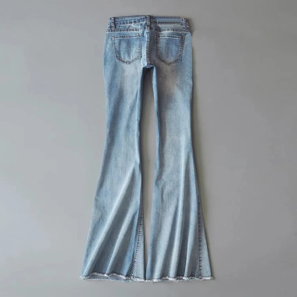 Women Jeans Pants Classic Leisure Hippie Loose Wide Leggings Skinny Autumn Denim All-match Pant Full-length Trendy Trousers
