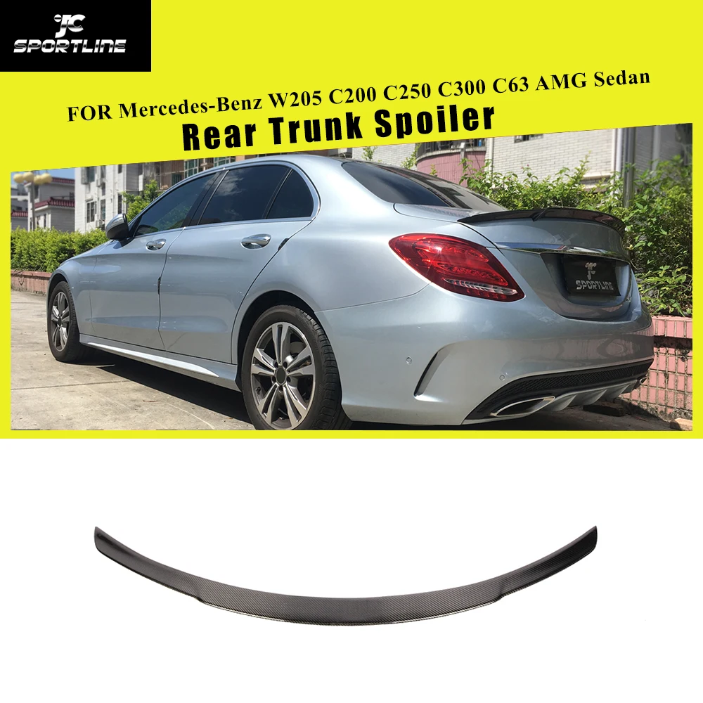 Задний спойлер из углеродного волокна для Mercedes Benz W205 C200 C250 C300 C350 C63 AMG Sedan 4 Door 2014