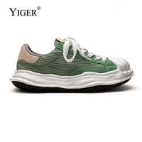 yiger mens sneakers mihara kangyu shell toe dissolving shoes retro thick soled wild couple canvas shoes japan sports shoes men