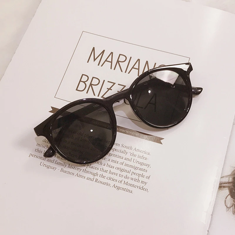 Новые корейские Ретро солнцезащитные очки &quotкошачий глаз&quot женские модные с