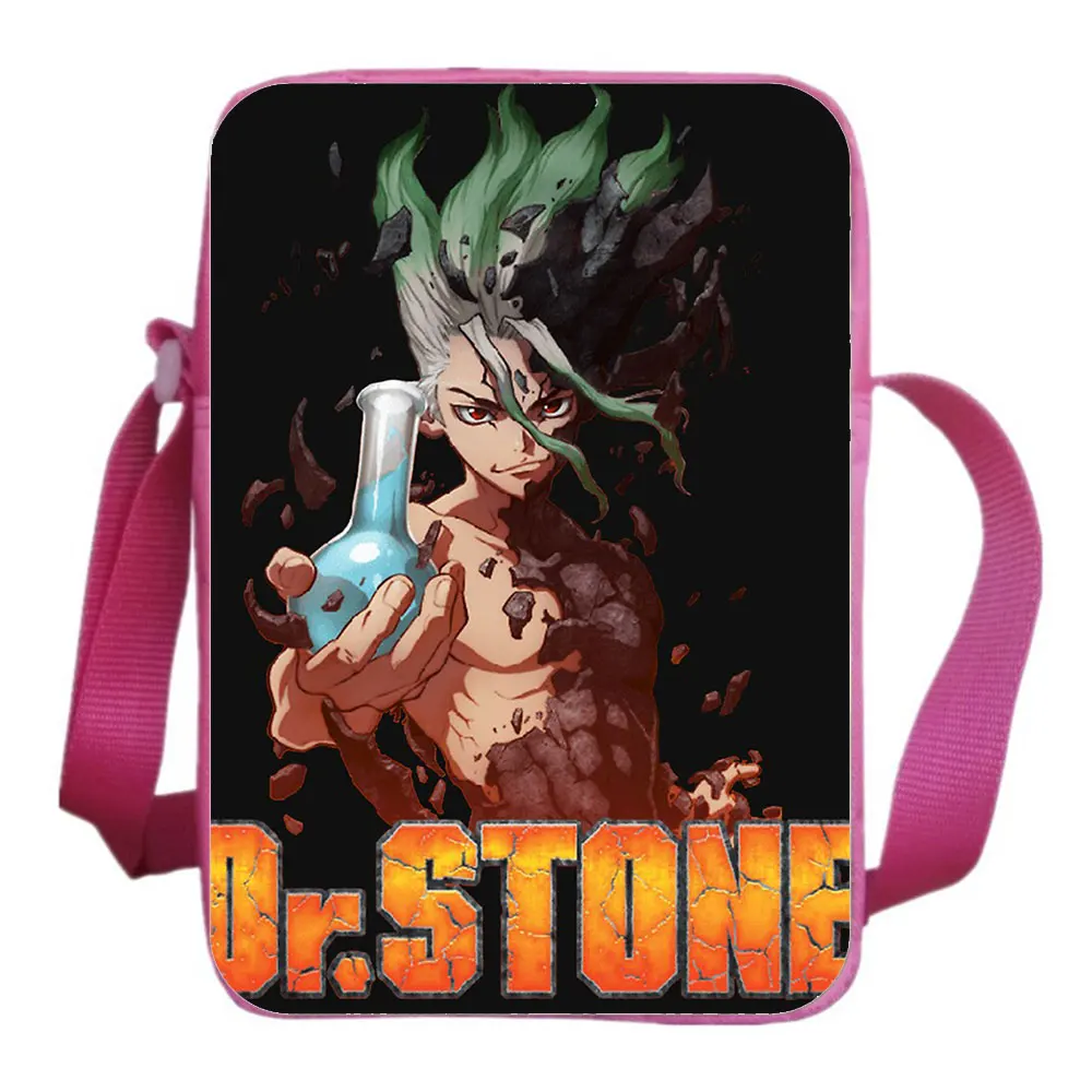 Dr Stone Shoulder Bag Fashion Cartoon Anime Cosplay Messenger Bag Teen CrossBody Small Rucksack Boy Girl Sling Knapsack Gift