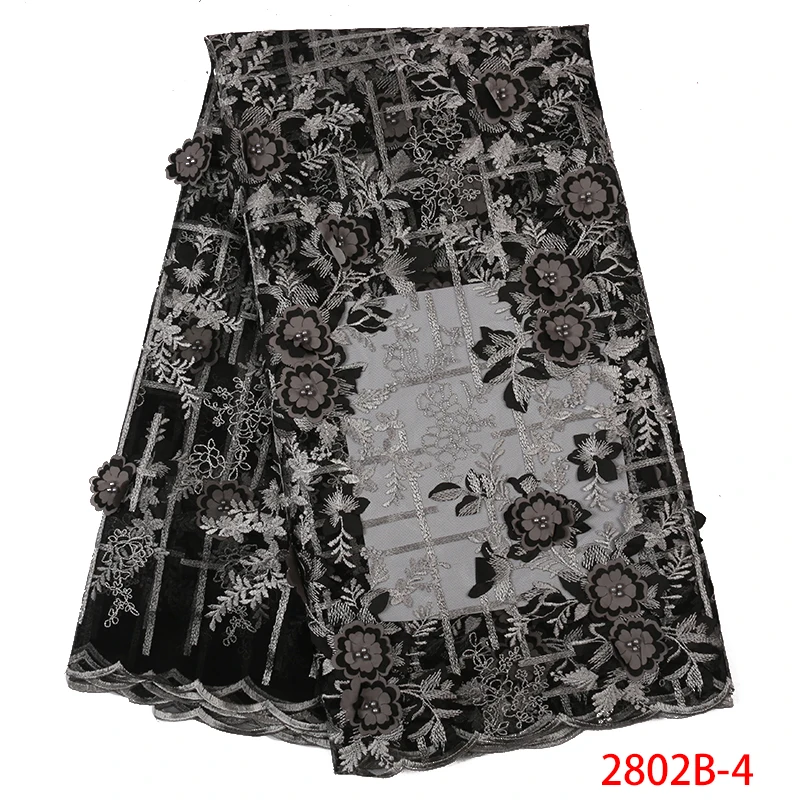 Кружевные 3D тюлевые кружева с цветами новейшие Африканские 2019 Вышитое
