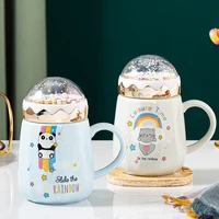large capacity expensive ceramic drinking cup student birthday gift wholesale cute animal mug haberdashery