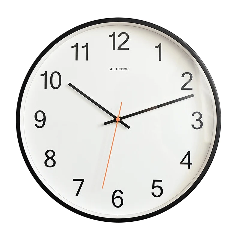 

Nordic Modern Wall Clock Metal Home Living Room Decoration Clock Mechanism Wall Watch Creative Mute Bedroom Quartz Clocks Gift