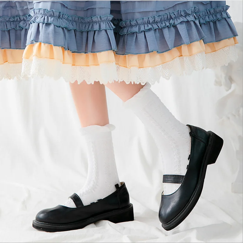 Модные однотонные мягкие хлопковые женские носки высшего качества на осень и