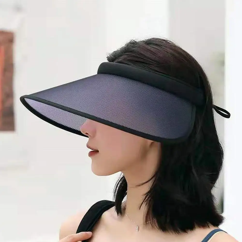 

Women's Summer Hat Hats For Women Visor Hat Anti-UV Hats Women's Panama Empty Top Sun Hat Discoloration Wide Brim Hat 2021 New