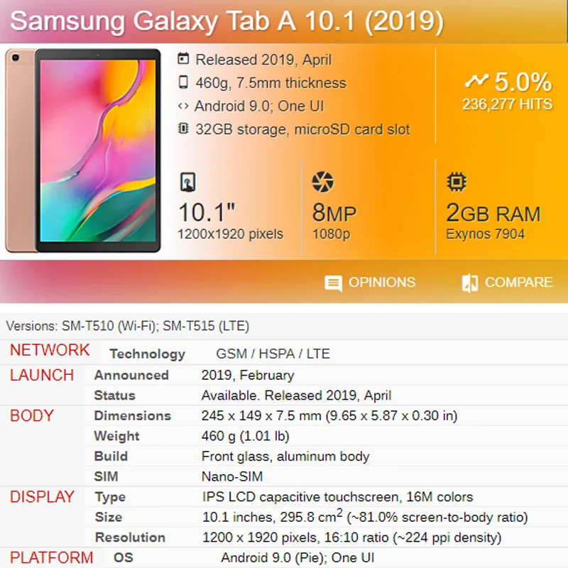 Новый Модный чехол книжка из искусственной кожи с принтом для Samsung Galaxy Tab A 10 1 2019 T515