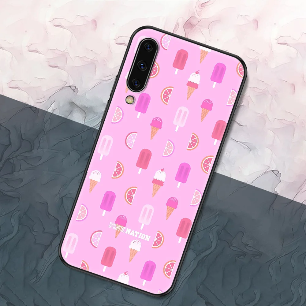 

pink Phone case For Samsung Galaxy A 3 5 7 8 10 20 21 30 40 50 51 70 71 E S 2016 2018 4G black tpu bumper fashion shell trend