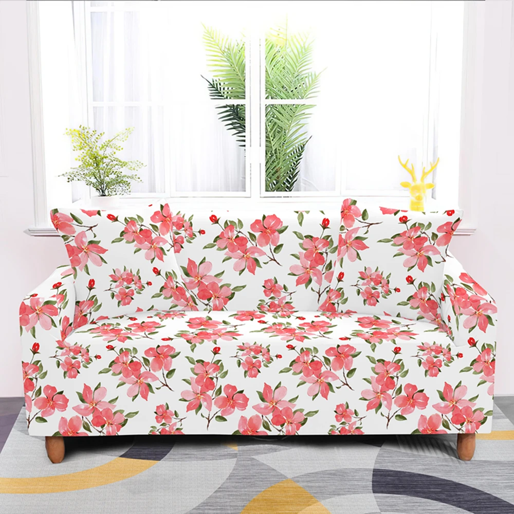 

Bloom Floral Pattern Sofa Cover Elastic Stretch Universal Slipcover Sectional Throw Couch Corner Covers For Furniture Armchairs