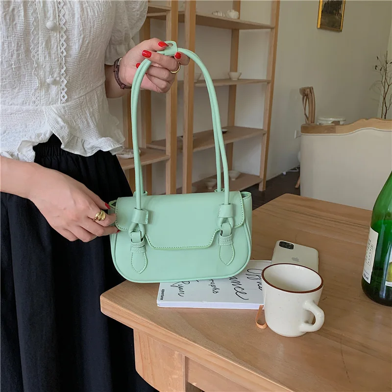 

Роскошная дизайнерская женская сумка под подмышку, однотонный маленький тоут на плечо в стиле макарон, модная дамская сумочка-тоут, клатч