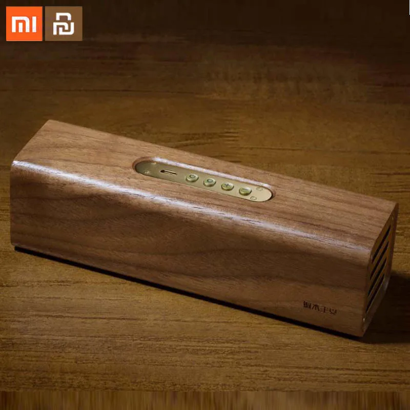 Xiaomi mijia медный деревянный Bluetooth динамик черный орех двухканальный дизайн