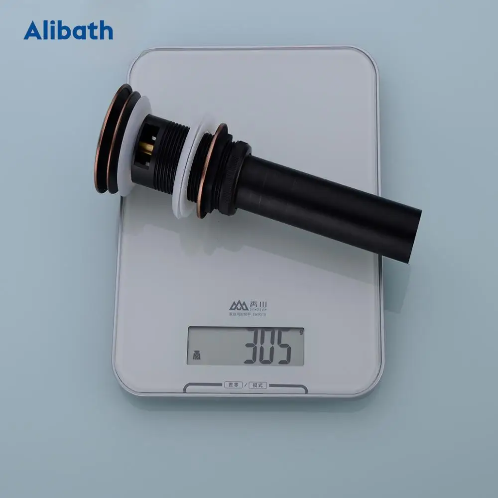 Brass Pop-Up Drain With/Without Overflow Hole Bathroom Basin Push Down Waste Drainer Plug Bathtub Round Oil Rubbed Bronze | Обустройство