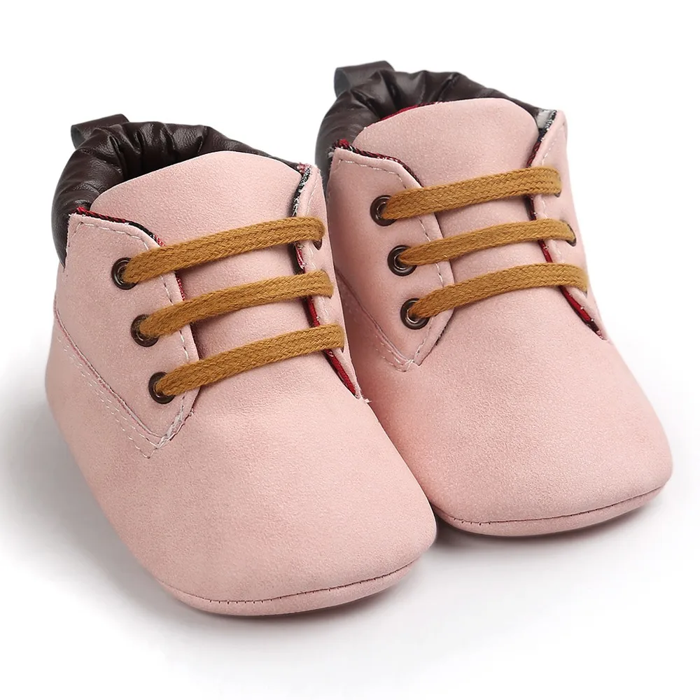 neue fruhling/Herbst младенец мальчик Weiche Sohle PU Leder Erste Wanderer Krippe Schuhe 0-18 Monate nicht-slip Schuhe Kripp