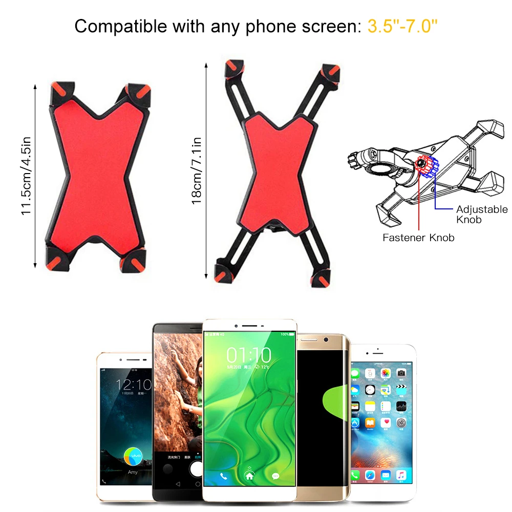 Держатель для телефона на велосипед с регулировкой вращающийся держатель