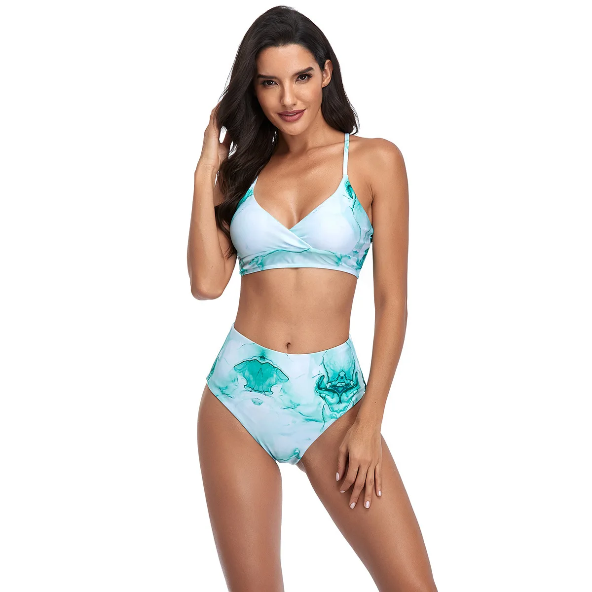 Пикантные Треугольники пуш-ап бикини набор окрашенный вручную Для женщин