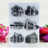 silicone clear stamps for scrapbooking stencils houses diy paper album cards making transparent rubber stamping craft supplies