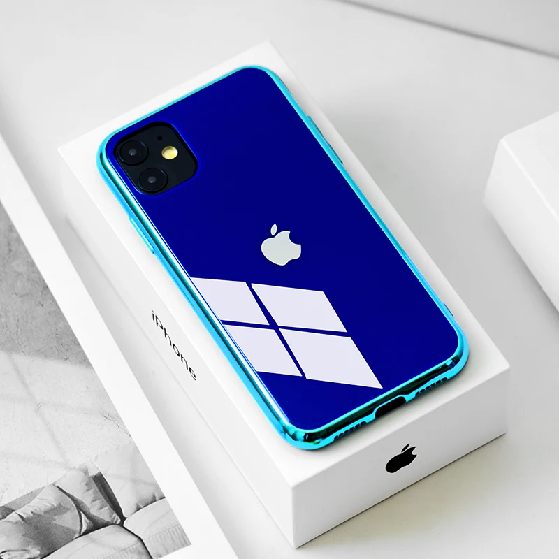 Роскошный чехол для телефона из закаленного стекла для iPhone 11 Pro Max X XR XS 7 6s 8 Plus 8plus 7plus черный золотой красный белый чехол - Цвет: G