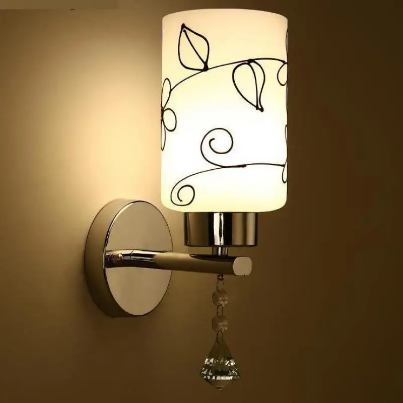 Винтаж настенный светильник 110v 220v Спальня Стекло для столовой Гостиная АПП