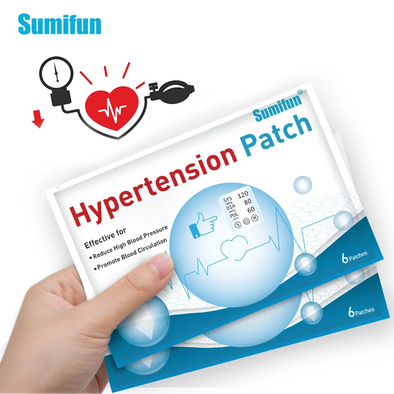 Sumifun 12 шт. в упаковке горячая Распродажа гипертонии патч для уменьшения