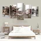 Абстрактная великолепные цветы холст для живописи стена с фотографиями в искусстве модульная HD с 5 панели для плакатов для Гостиная домашнего декора