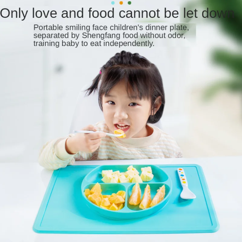 

Children's All-in-one Cartoon Separated Silicone Plate
