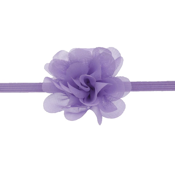 light purple Детская повязка на голову; аксессуары для волос для маленьких девочек; шифоновая повязка на голову с цветами; реквизит для фотосессии; эластичные аксессуары для волос для младенцев - Цвет: light purple