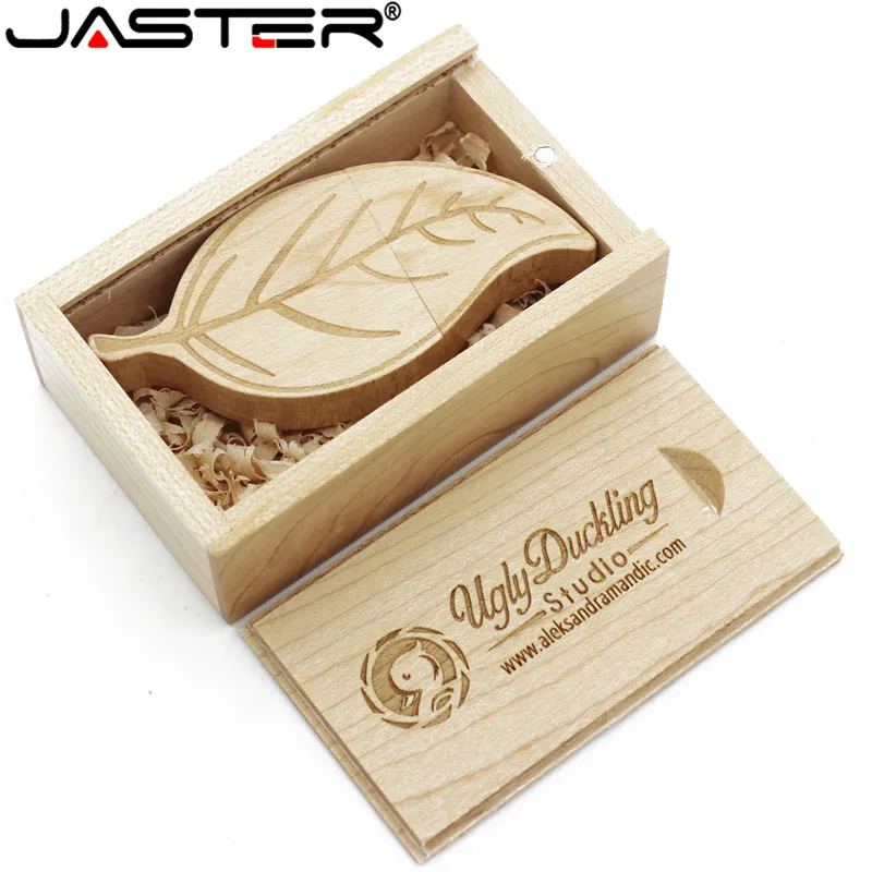 USB флеш накопитель JASTER деревянный в деревянной коробке с логотипом|USB