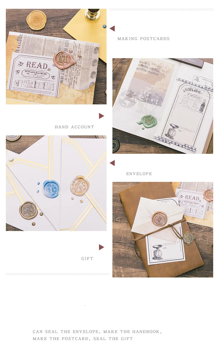 DIY bullet journal милый дневник декоративная печать воск Огонь Печать конверт для поздравительной открытки украшения креативные краски Печать Аксессуары