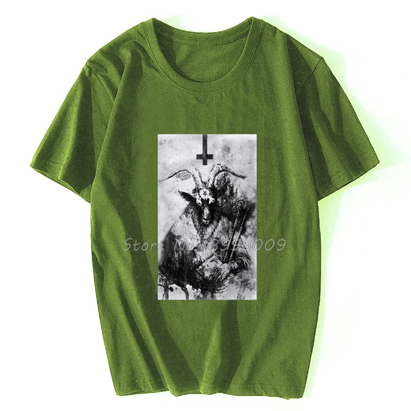 Футболка с надписью Baphomet Satanism пентаграмма оккультный сатаник Церковь Сатаны