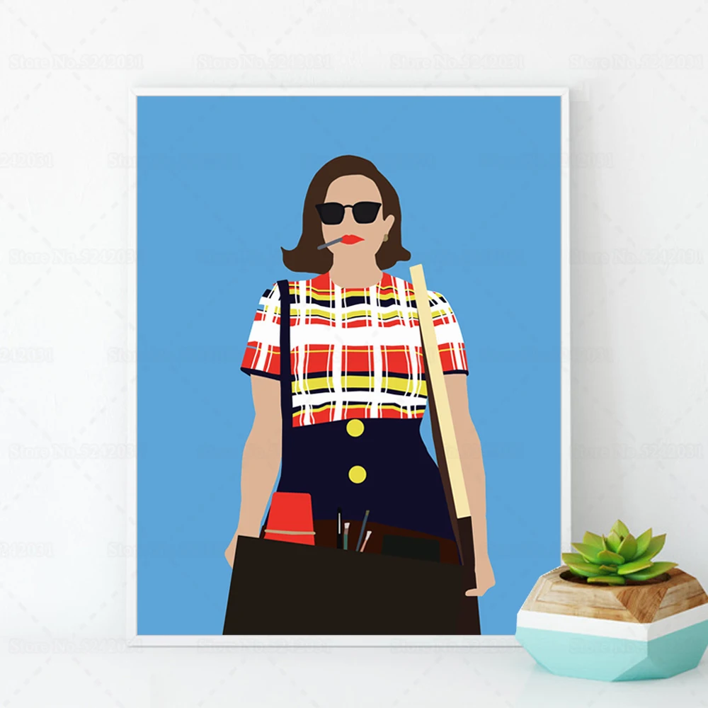 Плакаты с надписью &quotбезумные люди&quot Пегги Олсон ТВ сериал Картина на холсте