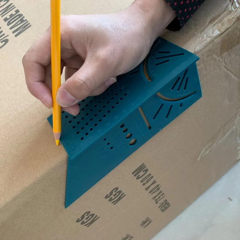 3D Woodworking Scribe Mark Line Gauge Ruler Square Layout Miter 45 + 90 Degree Metric Measuring Gauging Hand Tools | Инструменты