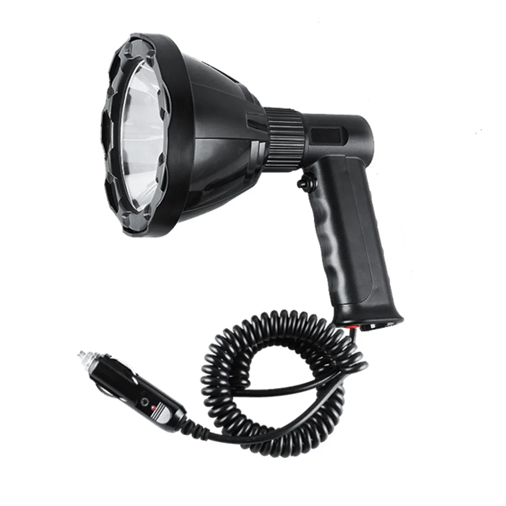 

12V LED searchlight high power 30W strong light flashlight outdoor camping adventure portable waterproof lantern
