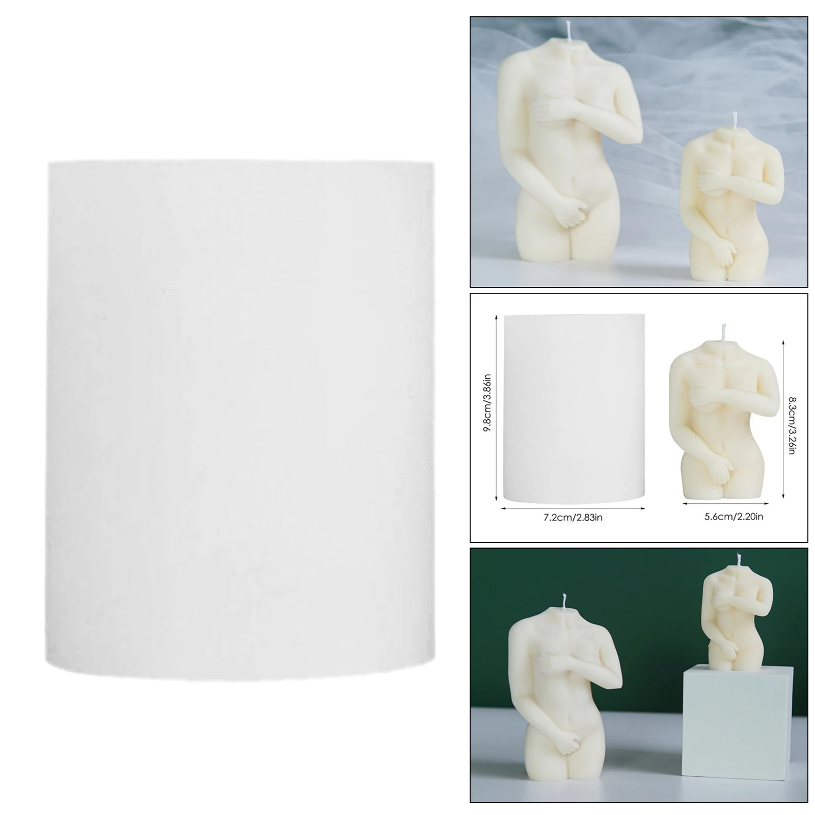 

Human Body Candle Epoxy Resin Mold Aromatherapy Plaster Wax Silicone Moulds