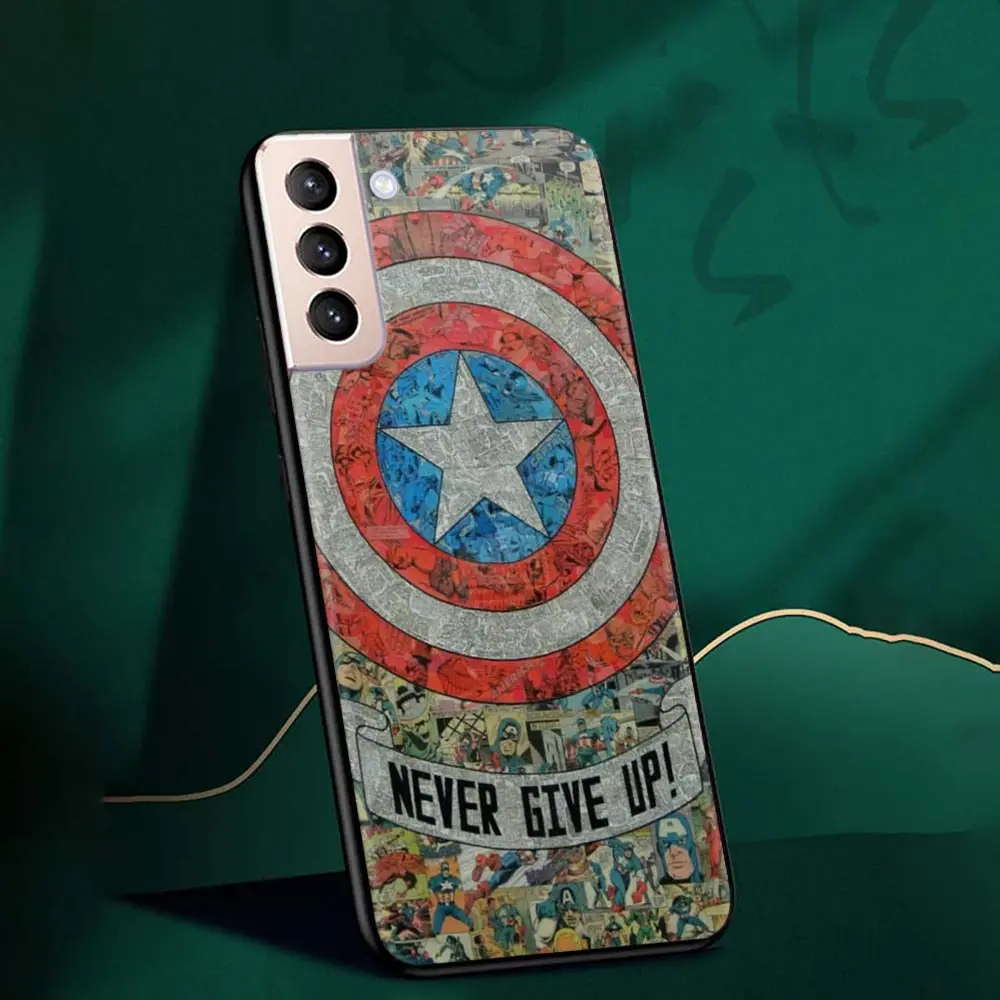 Phone Case For Samsung Galaxy S23 S22 S21 S20 Ultra FE S10 S9 S8 Plus Lite 5G S10e Silicone Shell Captain America Marvel
