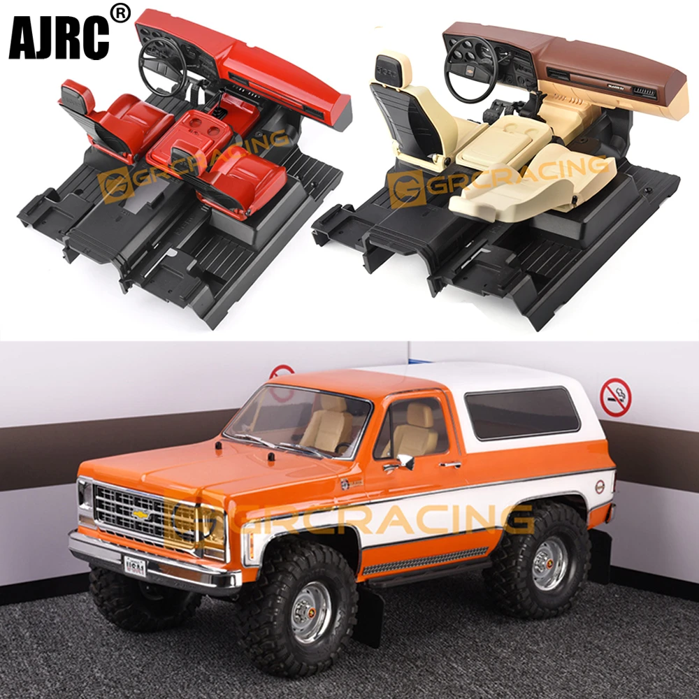 GRC para coche a control remoto 1/10 TRAXXAS TRX4 Chevrolet Blazer interior pioneer 1979, piezas de modificaci&oacute;n de asiento de consola central de simulaci&oacute;n G161KB-0