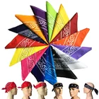 Бандана Платок унисекс в стиле хип-хоп, черная повязка на голову, шейный шарф, спортивные головные уборы, повязки на запястье, головные квадратные шарфы, платок с принтом