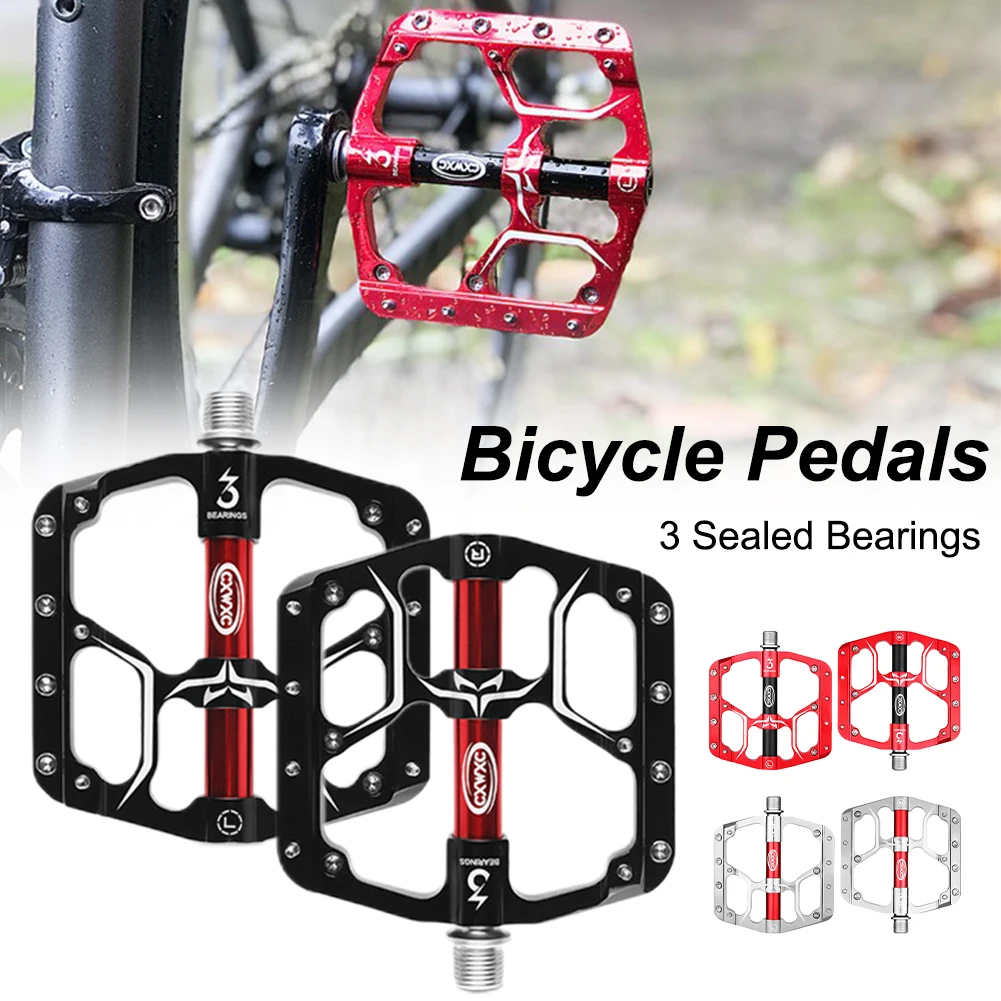 

Mountain Bike Pedals Sealed Bearing Non-Slip Lightweight Flat Pedals for Mountain/Road Bikes