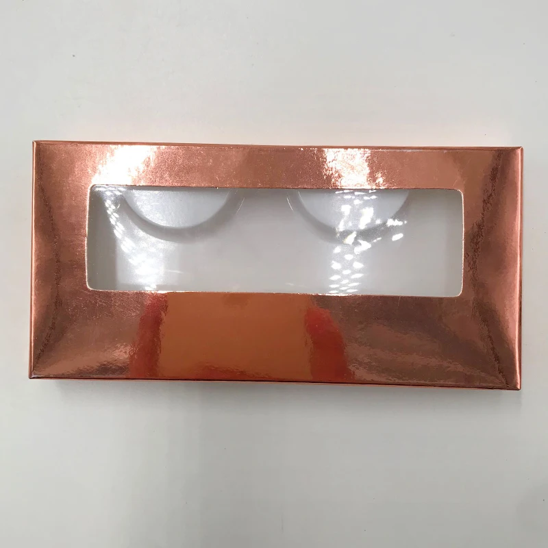 rose gold 5D 25 мм норковые ресницы оптом красочная бумажная упаковочная коробка - Цвет: rose gold