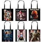 Женская сумка для покупок с принтом из мультфильма ужасы