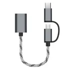 Адаптер 2 в 1 Type-C + Micro USB OTG папа-USB